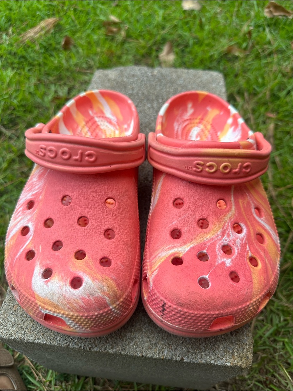CROCS Kids Coral Swirl Classic Clogs